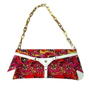 MANC Lilith bag-rare! Pink orange floral gold chain
